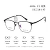 6006 Ventas Directas de Fábrica Nueva Moda Tendencia Semi-Titanio Montura de Gafas para Cejas Ultraligera Lisa de Hombre Negocios Montura de Gafas para Miopía
