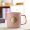 Peça de Vedação de Cobre Reta Copo Doméstico Esmaltado Cerâmico Copo de Água Copo de Café Simples Caneca Personalizada LOGO Imprimível