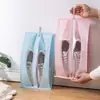 Bolsa de viaje para zapatos de almacenamiento de PVC, a prueba de polvo, organizador de zapatos portátil, impermeable, bolsa de zapatos transparente, bolsa de almacenamiento con cremallera