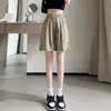 Shorts Elásticos de Maternidad, Estilo Delgado de Verano, de Moda de Cintura Alta, Sin Soporte Abdominal, Pantalones Casuales Anchos de Tres Cuartos para Personas Petitas