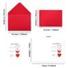 Compra Directa Transfronteriza de 1 Juego de Sobres para Tarjetas de Felicitación Creativas de San Valentín de Tamaño Grande, Postal en Blanco, Tarjeta Más Vendida de Vacaciones