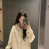 Roupas com Capuz da Moda Hoodie Estampado Pequeno Harajuku Simples Artístico Retrô Suéter com Capuz Casaco Feminino Fino
