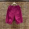 Vintage Retro Algodón Puro para Mujer Verano Nuevo Cintura Elástica Sueltos Casual Versátiles Shorts Jogger