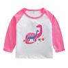 Ropa de otoño para niños y niñas, ropa de abrigo de moda infantil, camisa de fondo, camiseta de manga larga para niños de primavera y otoño, algodón puro