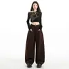 2026 Moda Nueva Transfronteriza Otoño e Invierno Estilo Retro de Moda Pantalones Holgados Tipo Cimitarra Pantalones de Pierna Ancha Pantalones Casuales para Mujer