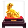 Hogar Sala de Estar Oficina Adornos Tigre Rugiendo Montaña Río Terciopelo Arena Tigre Dorado Adornos Tigre Dorado Suerte Zodiaco Tigre Regalos