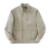 Chaqueta Harrington Corta Casual para Hombre Estilo 2026 Primavera Nueva Ropa de Trabajo Versátil Retro Chaqueta con Cuello Alto