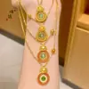 Tienda de Oro Puzuo Mismo Estilo Arena Dorada Accesorios DIY León Dorado Incrustado de Diamantes Colgante Giratorio Cadena para Clavícula Estilo Chino