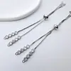 Accesorios para Joyería DIY Chapado en Cobre Oro de 18K Micro-Pavimentado Zirconia Conserva el Color Cremallera Pulsera Ajustable Material para Enhebrar Hecho a Mano