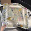 Cachecol quadrado de seda estilo europeu e americano 70cm vintage estampado com castanha de caju arte faixa de cabelo terno com lenço decorativo