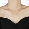 Collar de dopamina con piedra natural para mujer, cadena de acero de titanio, diseño de nicho, cadena única apilada.