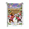 Bandera de Jardín de Muñeco de Nieve Navideño Decoración de Jardín de Invierno Suministros de Decoración Festiva Bandera Exterior Navideña Transfronteriza