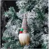 Colgante de Árbol de Navidad Más Vendido Transfronterizo Muñeco Pequeño Colgante Tejido Luminoso Sin Rostro Muñeca Decoración Navideña Escena