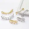Grillz de Hip-Hop Europeos y Americanos, Joyería de Colmillos Huecos Incrustada con Diamantes, Accesorios para Actuaciones de Rap en Escenario, Grillz Personalizados