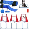 Equipamento de Treinamento de Agilidade para Cães: Treinamento de Barreiras, Argolas de Agilidade, Saltos com Varas, Treinamento de Cães, Rastejar em Túnel