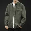 Camisa Casual para Hombre de Manga Larga Primavera y Otoño Talla Grande para Hombre Chaqueta de Trabajo Ropa de Marca de Moda Nuevo Estilo Otoño 2025