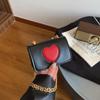 Bolsa Pequena de Verão Feminina 2025 Nova Chegada Moda Versátil Amor Bolsa para Celular Portátil Ombro Transversal Corrente Boca Vermelha