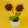 Girassol Arranjo Finalizado em Vaso Flor Eterna Dia do Professor Dia das Crianças Presente Barraca de Feira Noturna Adereços de Fotografia