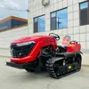 Cultivador Agrícola Multifuncional de Oruga, Rotocultivador Pequeño Diésel de Tracción en las Cuatro Ruedas, Fabricante de Rotocultivador de Doble Propósito Alta Potencia para Agua y Sequía