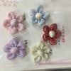 Gaze Bordada Flor de Cinco Pétalas Acessórios diy Tecido Acessórios de Flor Artesanal Acessórios para Roupas Borda Bordada Rosa Brilhante Cinco Pétalas