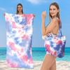 Toalha de Praia Duas em Uma com Bolsa Integrada, Toalha de Praia Dobrável para a Praia, Bolsa de Ombro Multifuncional, Toalha Esportiva Estampada