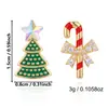 Novos Brincos de Presente para Festival de Natal Borla Pérola Estrela Strass Veado Bengala Doce Nicho Versátil Brincos de Tarraxa