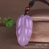 Colgante de Calcedonia Rosa Tipo Hielo Natural, Hebilla de Paz de Ágata Rosa, Candado de Nube Propicia, Colgante de Frijol de Cuatro Estaciones, Adorno de Jade de Nicho