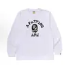Suministro Transfronterizo y Comercio Exterior Mayorista Marca de Moda Camiseta de Manga Larga Cabeza de Mono Camiseta Base Pesada Tiburón 1