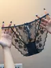 Estampado en Caliente Calados Transpirables de Malla Tangas para Mujer Encanto Morado Encaje Francés Sexy Puro Deseo Ropa Interior para Mujer