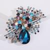 Temperamento Simple Estilo Europeo y Americano Ramillete Moda Elegantes Accesorios de Ropa Broche de Cristal Brillante Chaqueta Cárdigan para Mujer