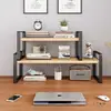 Estante de Almacenamiento de Escritorio Estante de Almacenamiento de Escritorio Multicapa Estante en Capas para Escritorio Hierro Dormitorio Estudiantil Mesa Estantería Pequeña
