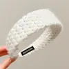 Diadema de tela de alta gama para otoño e invierno, extra ancha, adelgazante, estilo coreano, pinza para el pelo de terciopelo para mujer