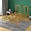 Cama moderna minimalista de ferro forjado 1,8m cama de ferro dupla reforçada e espessada 1,5 cama de solteiro cama de estrutura de ferro simples tipo econômico
