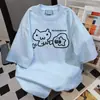 Camiseta de Peso Pesado, Sencilla de Longitud Media Cuello Redondo para el Trabajo de Manga Corta Verano Holgada Nicho Diseño Superior para Hombres y Mujeres