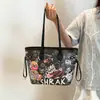 Bolso de Hombro de Dibujos Animados de Chica Graffiti Lindo, Gran Capacidad, Bolso de Clase Elegante y de Moda, Bolso Tote Versátil para Viajes Diarios