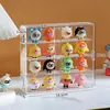 Caja de Almacenamiento Transparente Mini Linda en Stock Estante de Exhibición de Múltiples Niveles para Escritorio con Tapa Caja de Almacenamiento a Prueba de Polvo para Muñecas