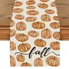 Venta Caliente Transfronteriza Camino de Mesa de Calabaza de Otoño Impresión de Alta Definición Hoja de Arce Piña Decoración de Festival Camino de Mesa Atmósfera del Hogar En Stock