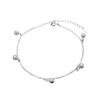 Prata de Lei S925 Distinta Simples Contas Incrustadas Estilo ISN Elegante Nicho Joias Contas Redondas Incrustadas Acessórios de Moda para Mulheres