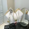 Bolsa de Ombro/Axila Casual Tecida de Alta Qualidade Estilo Retrô Novo para Primavera e Outono Bolsa Tote de Grande Capacidade