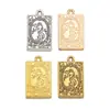 Al por mayor DIY aleación joyería accesorios cuadrado tarjeta de tarot colgante pulsera llavero colgante decorativo J502