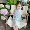 Vestido para Menina 2026 Novo Estilo Estilo Chinês Bebê Menina Verão Cheongsam Aprimorado Vestido Princesa Roupa de Verão Infantil