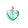 Colgante Corazón Melocotón Jelly Czech Glaze Love con Anillo Colgante Agujero Medio Collar Pulsera Accesorios de Joyería