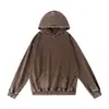 Sudadera con capucha vintage lavada de algodón puro de peso pesado 400g Transfronteriza Chaqueta de hombre Otoño e Invierno Holgada Marca de moda Sudadera con capucha