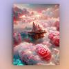 Paisaje DIY pintura al óleo digital planta pintura pintada a mano flor pintura decorativa pintada a mano pintura al óleo de pared relleno LY