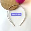 Faixa de Cabeça Versátil com Pérolas de 6mm e 8mm, Elegante Acessório de Cabelo de Pérola Falsa para Noivas, Faixa de Cabeça de Arame Atacado, Não Pressiona a Cabeça