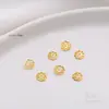 Pulseira Banhada a Ouro 18K Base de Flor Base de Contas Pulseira de Fio Acessórios para Joias DIY Materiais Miçangas Espaçadoras Separadores Acessórios para Brincos