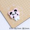 Lindo panda con comida y juego, dibujos animados, crema de pegamento, accesorios, hebilla de zapato creativa, material de resina, accesorios de joyería DIY, horquilla para el cabello