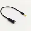 Cable de Extensión de Audio Macho de 3.5 a Hembra de 3.5 Cuatro Secciones Chapado en Oro 20 cm Cable Macho y Hembra de Audio