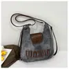 Bolsa de Ombro Casual Grande Capacidade Estilo Ocidental Simples Nicho Bolsa Tote Nova para o Outono 2025
