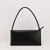 Bolsa de ombro de couro genuíno estilo coreano, bolsa transversal, bolsa de axila em formato baguette, bolsa feminina de luxo, bolsa tote versátil e simples, adequada para casamentos